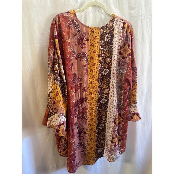 Daytrip Boho Patchwork Open Front Cardigan – Size M - Picture 6 of 7